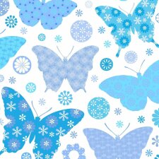 Paper napkins Butterfly - stone - aqua