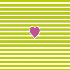 Napkins Stripes pink heart green 33x33