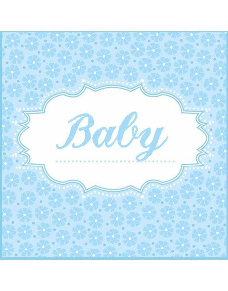Paper napkins Baby - bleu