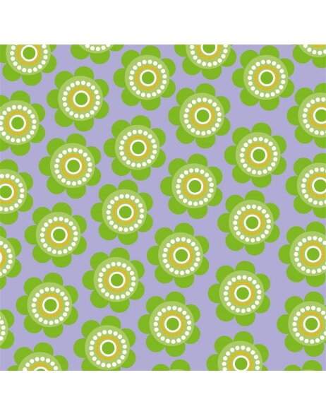 Paper napkins flower - mauve - green