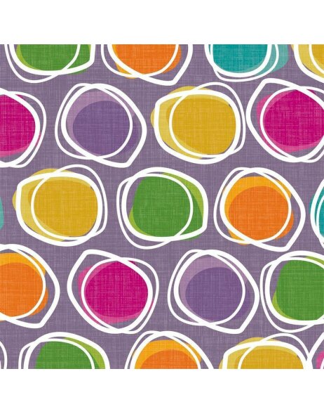 Serviettes en papier Cercles-Pablo-prune