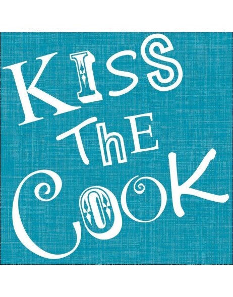 Serviettes en papier Kiss the Cook-p&eacute;trole