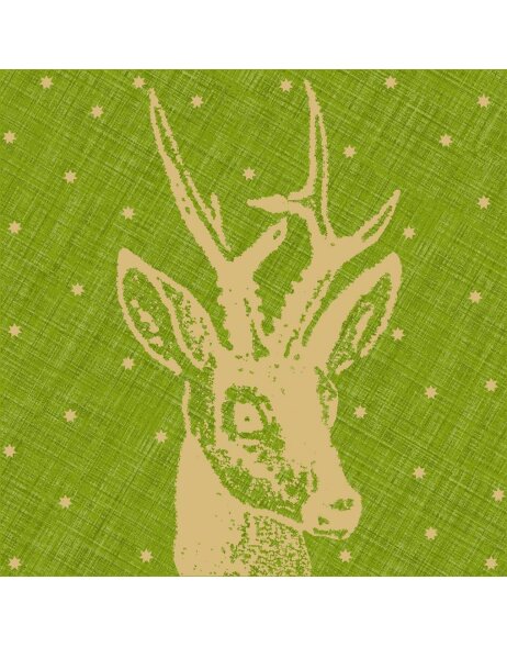 Paper napkins Rehbock - green - gold