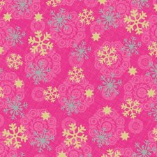Paper napkins Eisstern - pink - gold