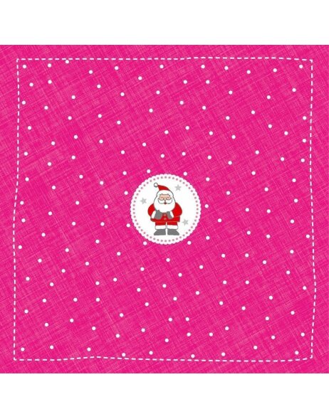 Papier-Servietten Santa-Mini-pink
