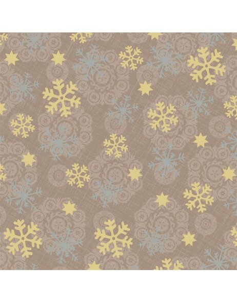 Paper napkins Eisstern - taupe - gold