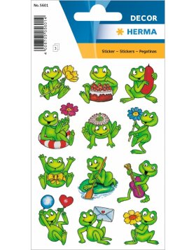 HERMA Decorative labels DECOR frogs 3 sheets