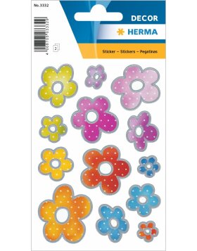 HERMA DECOR Blumen decorative labels - silver embossing -...