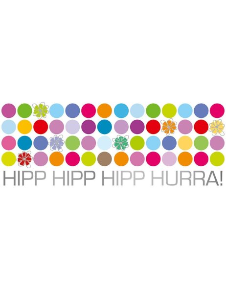 Artebene Karte Pr&auml;ge-Hipp Hipp Hurra-21x8 cm