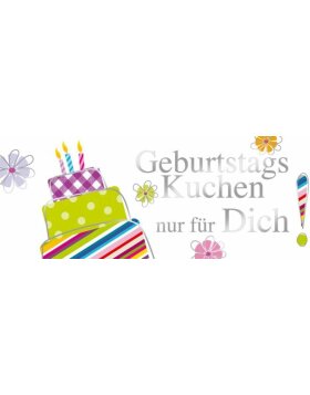 Artebene Card Embossing-Torta di compleanno-21x8 cm