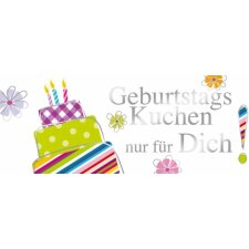 Artebene Card Embossing-Torta di compleanno-21x8 cm