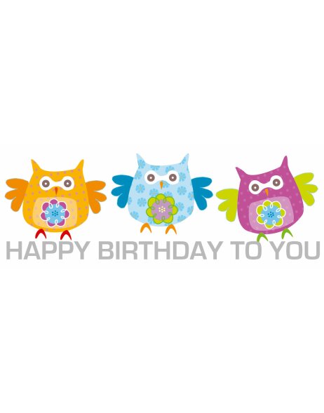 ARTEBENE card embossing - Birthday - Owl - 21x8 cm