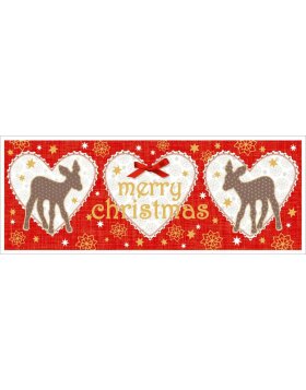 Artebene carte gaufrage-Christmas-Bambis-21x8 cm