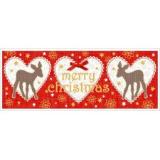 Artebene Tarjeta en relieve-Navidad-Bambis-21x8 cm