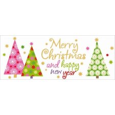 Artebene Karte Folie-Christmas-Weihnachtsbäume-