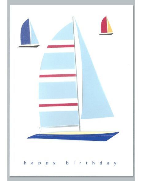 Artebene Kaart Verjaardag-Sailboat