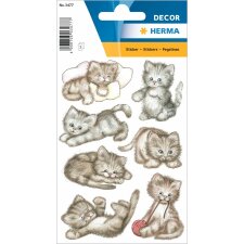 decorative labels DECOR Drolliges Kaetzchen 3 sheets