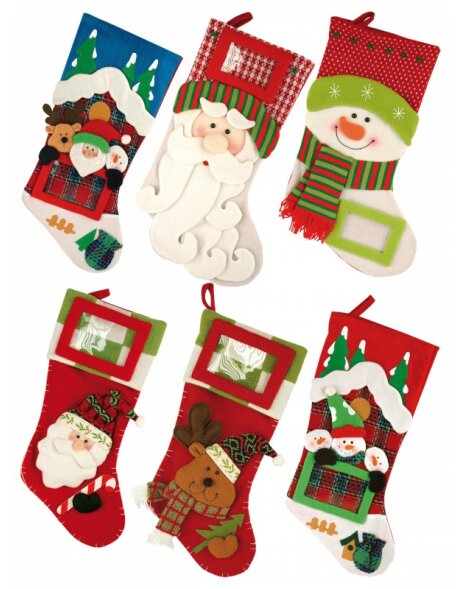 Christmas sock with photo frame