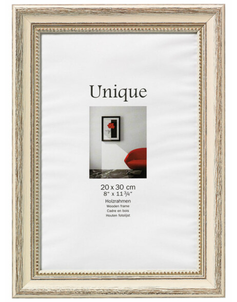 Picture Frame UNIQUE II - 40x50 cm, white cream
