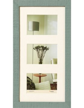 grüner Holz-Galerierahmen HOME 3 Fotos 10x15 cm