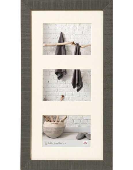 Walther Wooden Gallery Frame Home 3 photos 13x18 grey