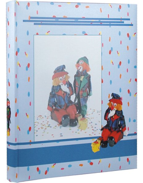 Schleizer Kinderalbum Clowns blau 29x32 cm 60 wei&szlig;e Seiten