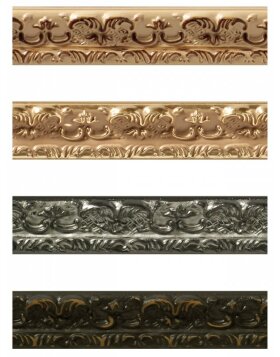 20x30 cm cornice in legno barocco ROKOKO in argento