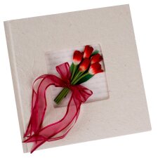 Album fotografico di matrimonio Tulip Bouquet - 27x27 cm