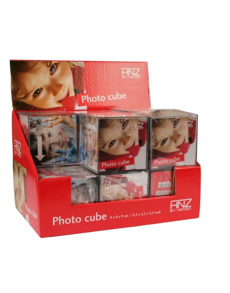 Cube photo pour 6 photos en verre acrylique HENZO Fotocube