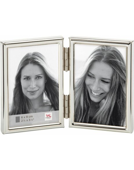 Chloe 3 portrait frame 2 X 6x9 cm silver