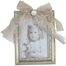 Photo Frame 10 x 15 cm with bow and brooch