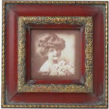 Picture frames 10x10 cm brown poly resin