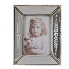 Photo frame 6.5x9 cm baroque frame with mirror effect
