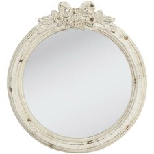 Specchio 48x6x52 cm bianco con appliqué