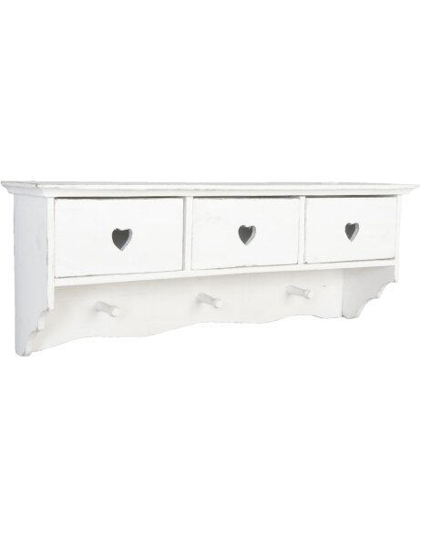 Wardrobe 66x25x16 cm white with drawers
