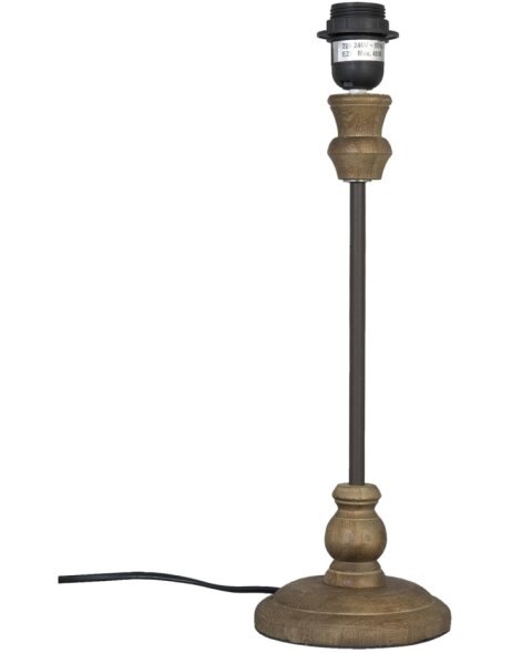 pied de lampe sobre en bois &Oslash; 14x44 cm