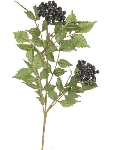 Dekozweig with berries blue 74 cm