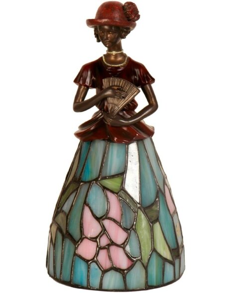 Tiffany Lampe de Table Dame 15x31 cm