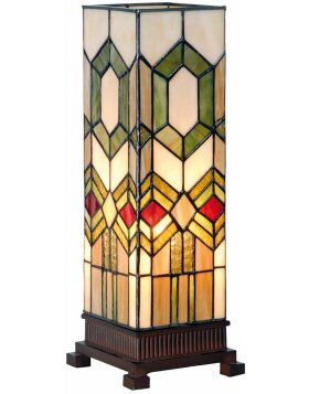 Tiffany licht zuil geometrische figuren 12,5x35 cm