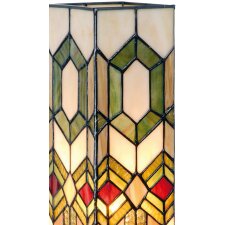 Columna luminosa Tiffany figuras geométricas 12,5x35 cm