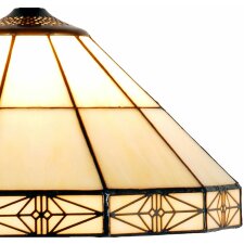 LumiLamp 5LL-3087 Paralume Tiffany Ø 32x16 cm Triangolo di vetro beige