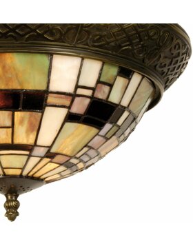 Tiffany plafondlamp 38 cm veelkleurig 5ll-5348