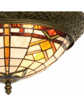Lámpara de techo Tiffany 5LL-5349 de Clayre Eef
