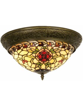 Glass ceiling lamp 38 cm colored glass