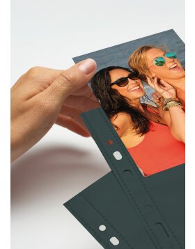 10 x black transparent photo sleeves for photo size 9x13cm
