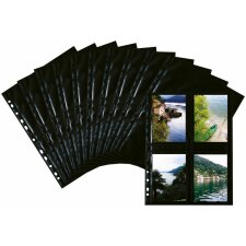 Fotophan-Sichthüllen 9x13cm hoch schwarz 10 Hüllen