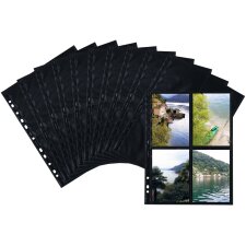 photo sleeves 10x15cm -black vertical- 10 sleeves
