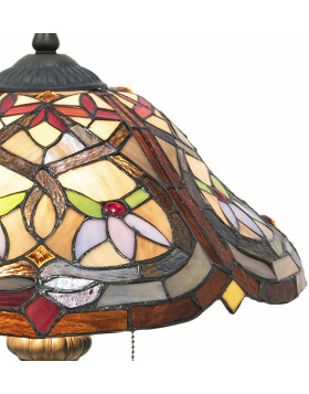 5LL-7808 Lámpara de mesa Tiffany Ø 40x54 cm E27-máx 2x60W Lámpara de escritorio Tiffany