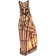 Tiffany Tischlampe Katzenfigur 33x17 cm