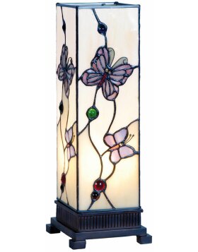 Glass table lamp with butterflies small 12,5x35 cm